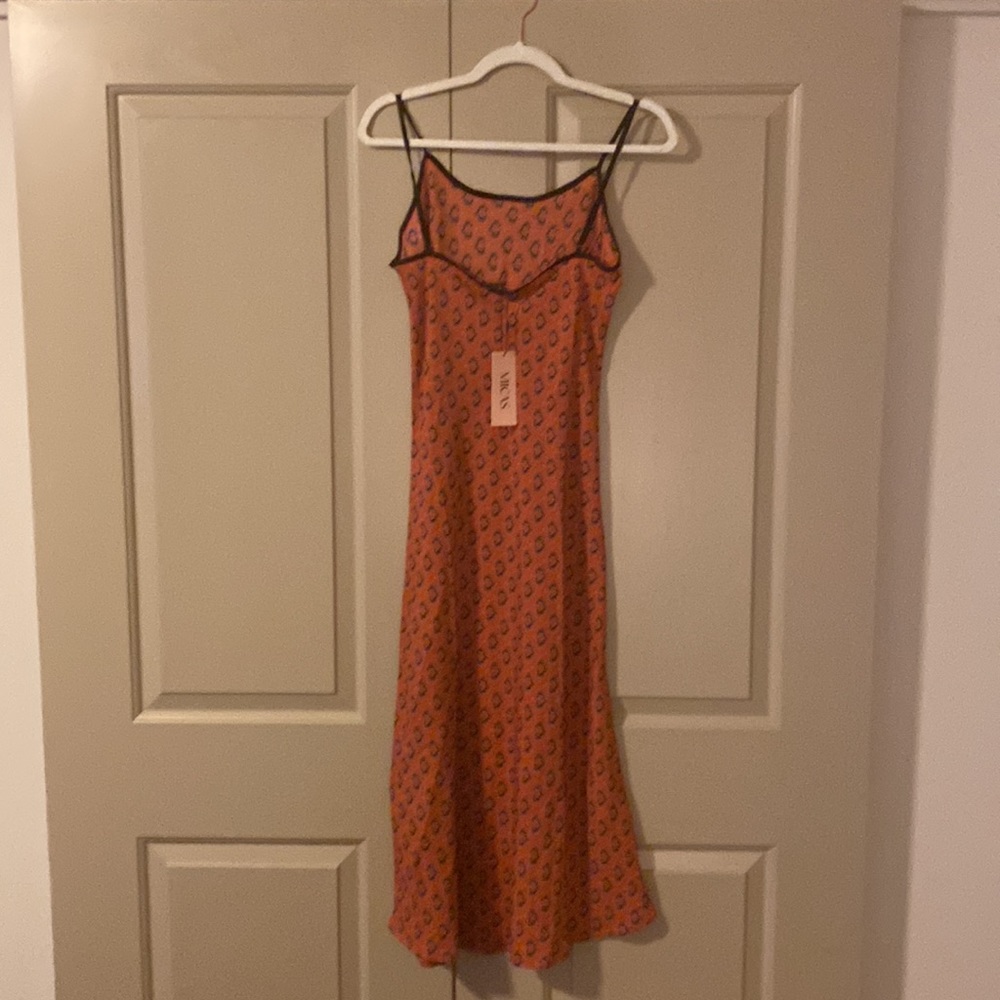 Printed midi slip dress - Picture 2 of 4